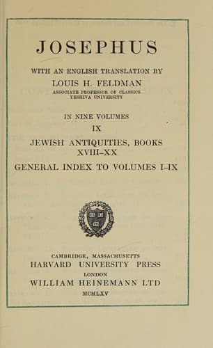 Tapa de Loeb : Josephus, Vol. IX