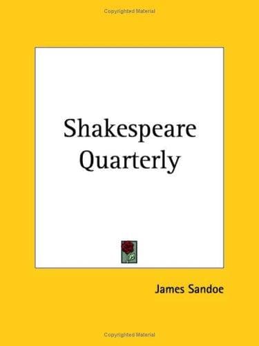 Tapa de Shakespeare Quarterly