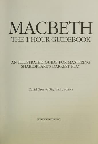 Tapa de Macbeth (SparkNotes 1 Hour Shakespeare) (SparkNotes 1 Hour Shakespeare)