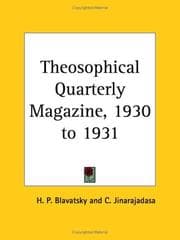 Tapa de Theosophical Quarterly Magazine, 1930 to 1931
