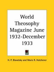 Tapa de World Theosophy Magazine June 1932-December 1933
