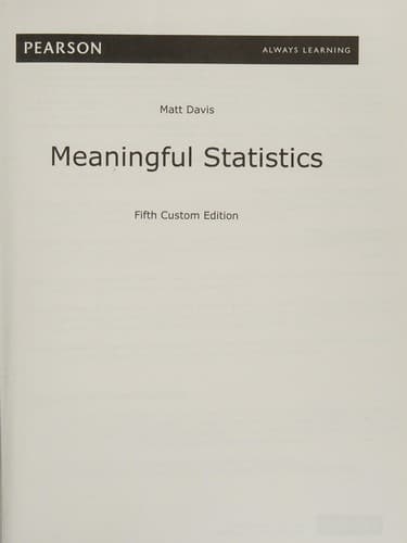 Tapa de Meaningful Statistics