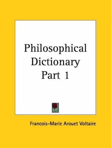 Tapa de Philosophical Dictionary, Part 1