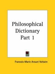 Tapa de Philosophical Dictionary, Part 1