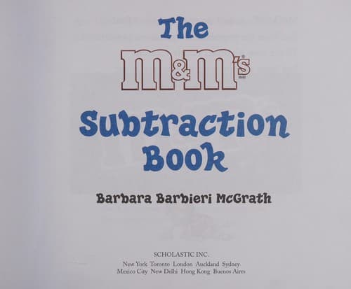 Tapa de The M & M's Subtraction Book