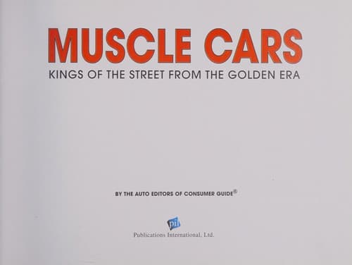 Tapa de Muscle cars