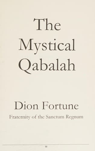 Tapa de The Mystical Qabalah