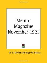 Tapa de Mentor Magazine November 1921