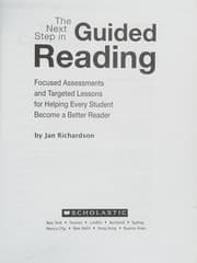 Tapa de The next step in guided reading