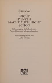Tapa de Nicht denken macht auch nicht schon