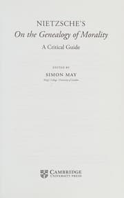 Tapa de Nietzsche's on the Genealogy of Morality