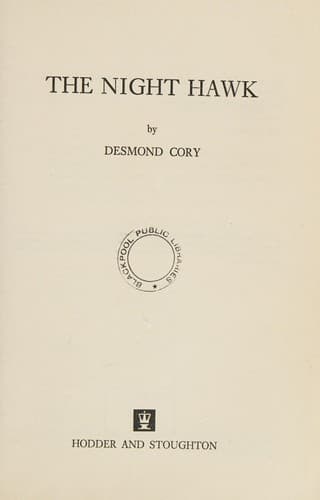 Tapa de The night hawk
