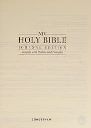 Tapa de NIV, Holy Bible, Gospels with Psalms and Proverbs, Journal Edition