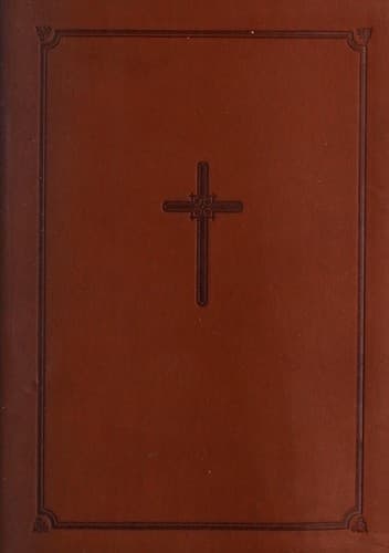 Tapa de NLT Compact Bible - Tan simulated leather