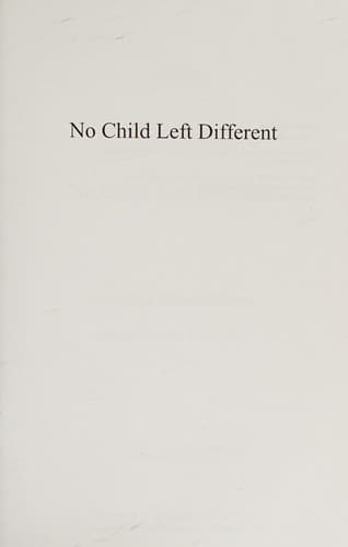 Tapa de No Child Left Different