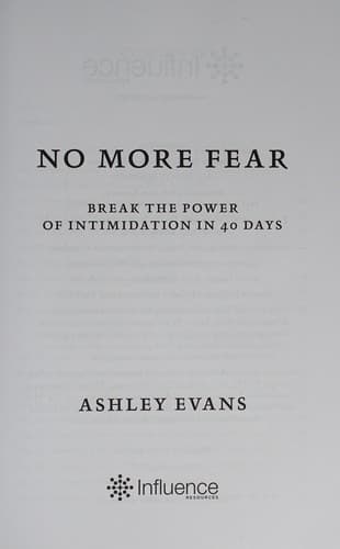 Tapa de No More Fear