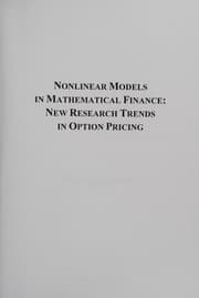Tapa de Nonlinear models in mathematical finance