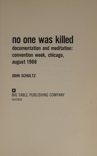 Tapa de No One Was Killed