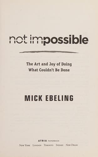 Tapa de Not Impossible