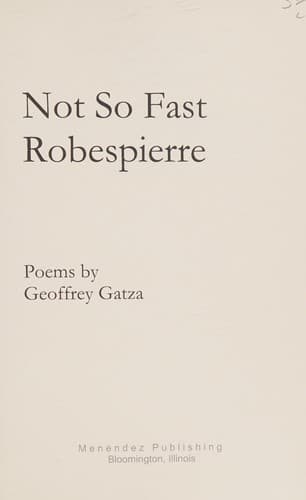 Tapa de Not So Fast Robespierre