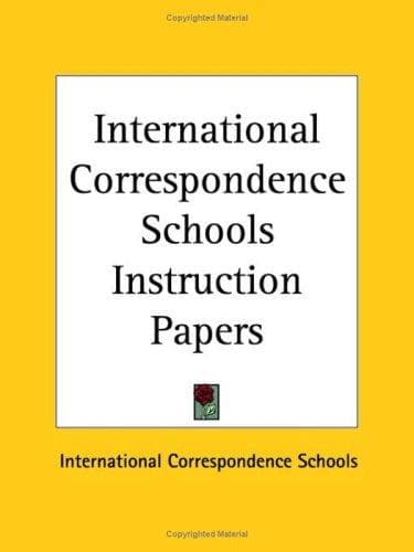 Tapa de International Correspondence Schools Instruction Papers
