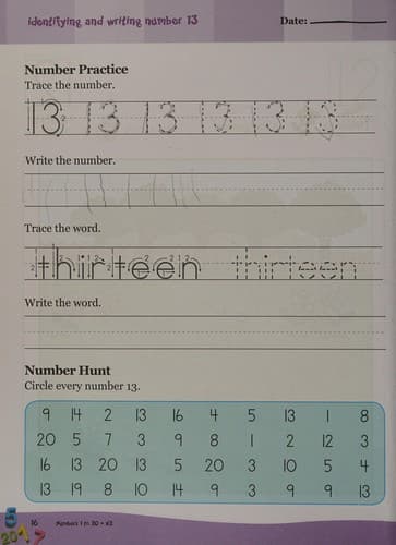Tapa de Numbers 1 to 20