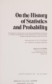 Tapa de On the history of statistics and probability