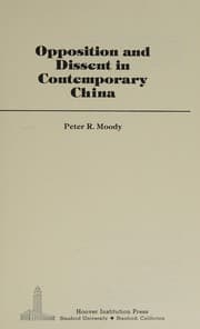 Tapa de Opposition and Dissent in Contemporary China (Publications Series, No 177)