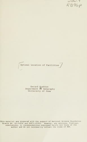 Tapa de Optimal Location of Facilities