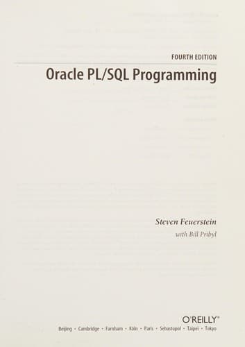 Tapa de Oracle PL/SQL programming
