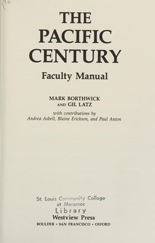 Tapa de Pacific Century Faculty Manual
