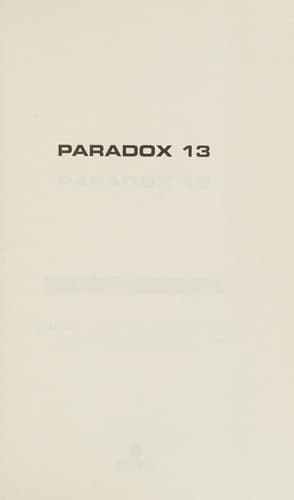Tapa de Paradox 13 (Spanish Edition)