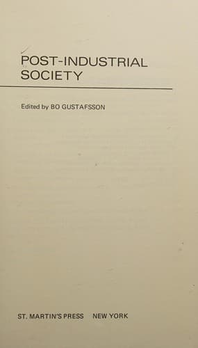 Tapa de Post-industrial society