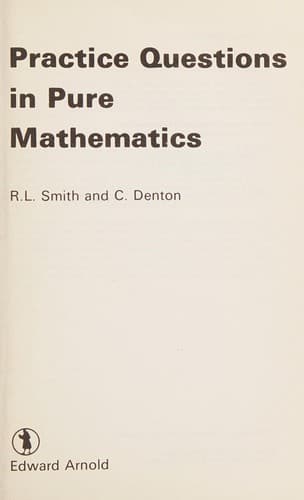 Tapa de Practice questions in pure mathematics