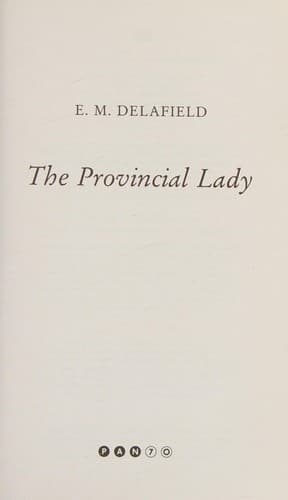 Tapa de The Provincial Lady