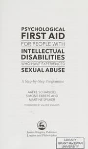 Tapa de Psychological First Aid for People with Intellectual Disabilities after Sexual Abuse