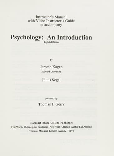 Tapa de Psychology