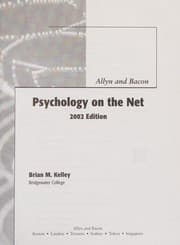 Tapa de Psychology on the Net (2002