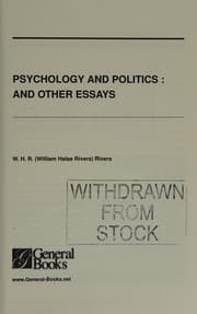 Tapa de Psychology and Politics; and Other Essays