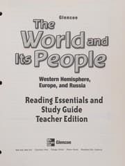 Tapa de Reading Essentials and Study Guide Teachers Edition (The World and Its People Western Hemisphere, Europe, and Russia)