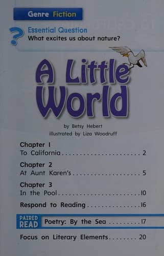 Tapa de Reading Wonders Leveled Reader a Little World