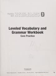 Tapa de Realidades 2014 Leveled Vocabulary and Grammar Workbook Level 3