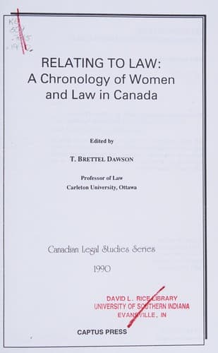 Tapa de Relating to law