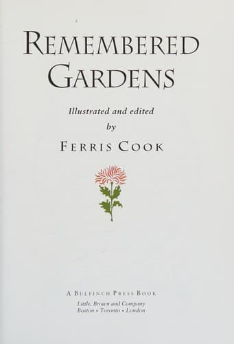 Tapa de Remembered gardens