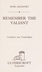 Tapa de Remember the Valiant