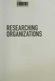 Tapa de Researching Organisations