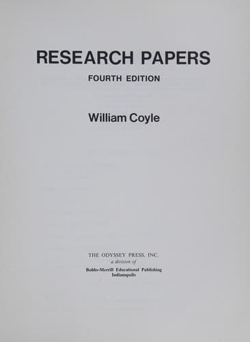 Tapa de Research papers