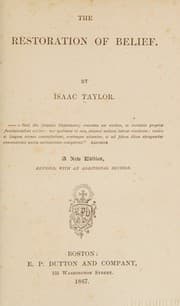 Tapa de The Restoration of Belief
