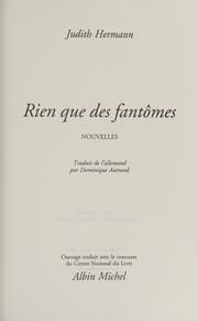 Tapa de Rien Que Des Fantomes