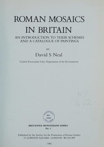 Tapa de Roman mosaics in Britain